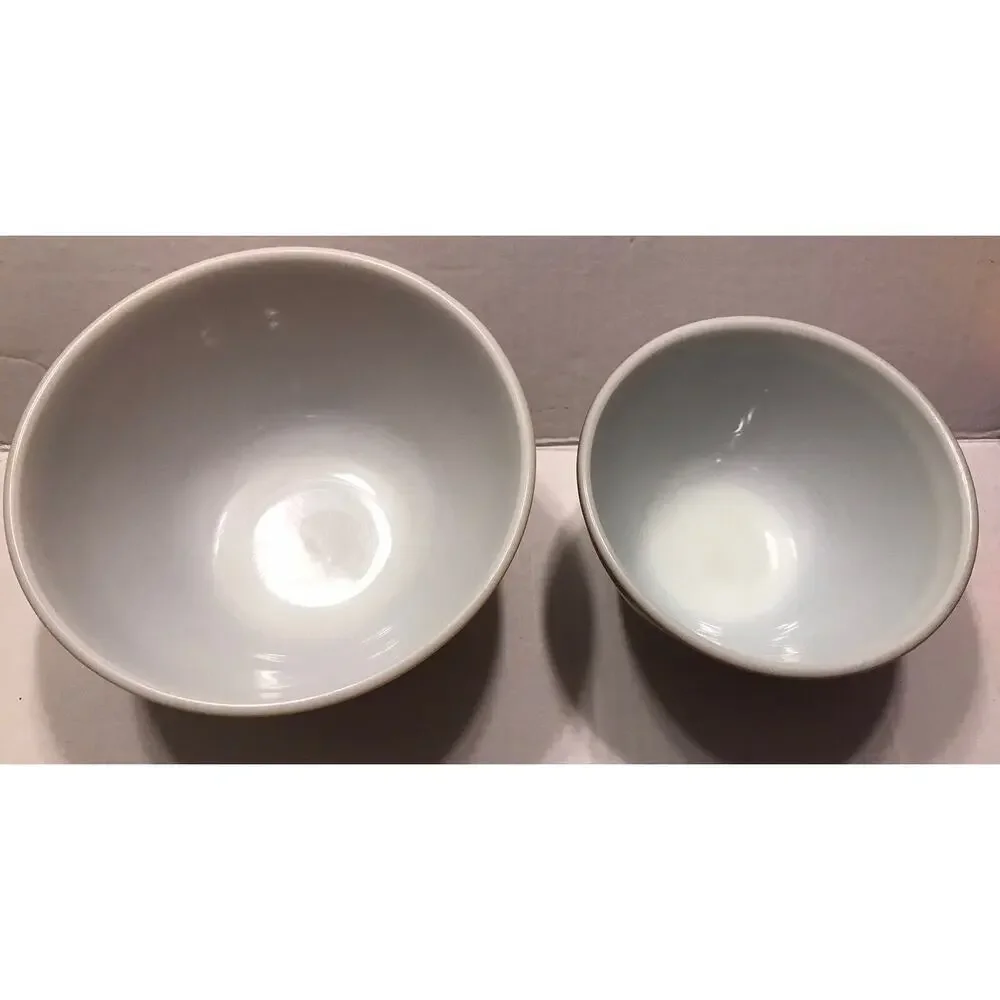 Vintage‎ Pyrex Nesting Bowls Set Of 2 Mixing Woodland Brown Floral #401 #402